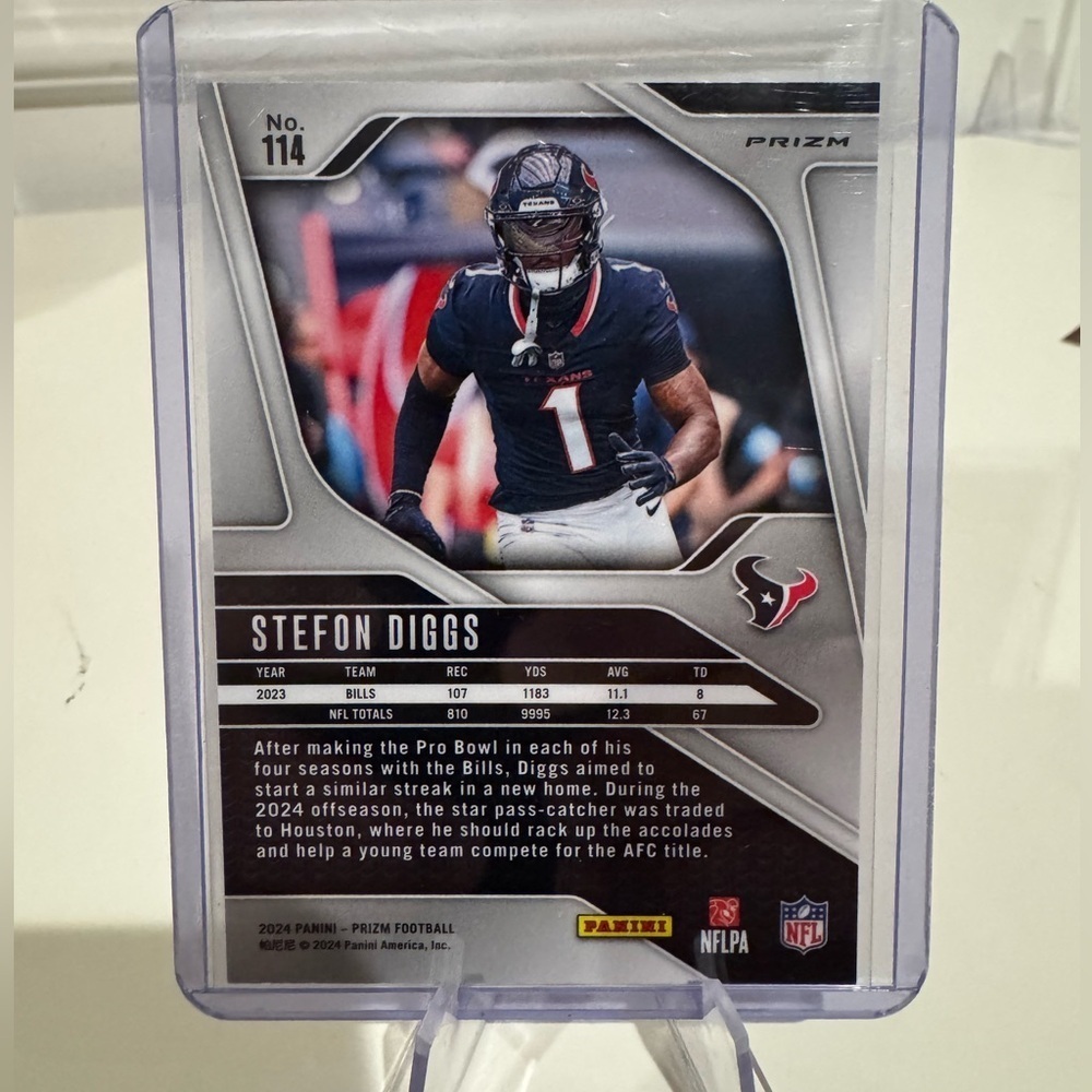 🔥 2024 Stefon Diggs Panini Prizm orange laser - Picture 2 of 2